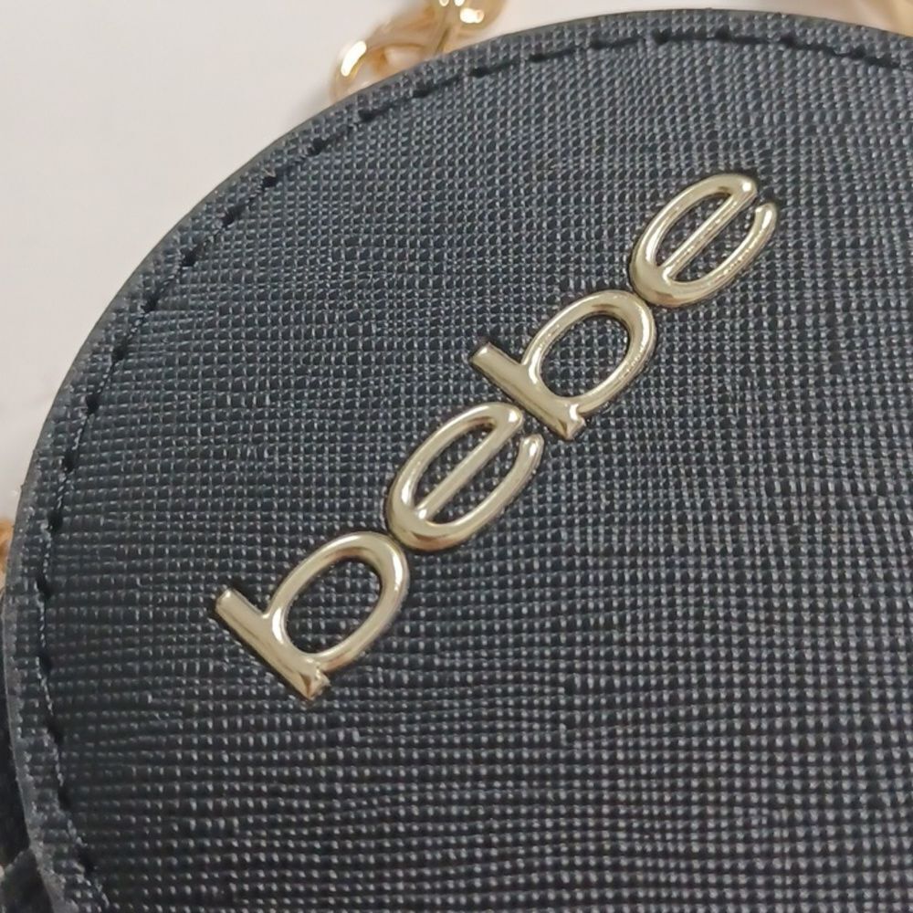 Bebe Black Mini Coin Bag with Gold Chain - Picture 4 of 9
